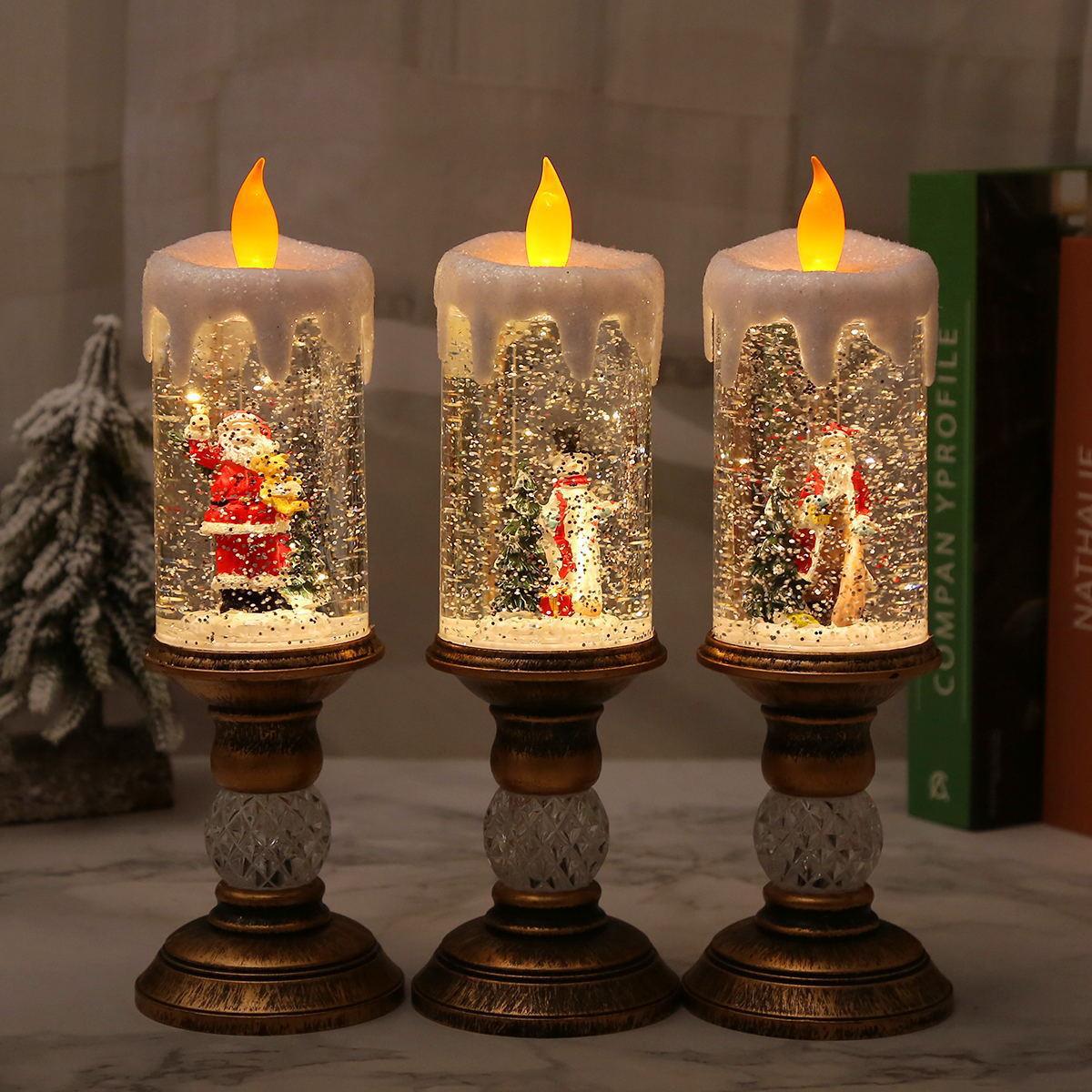 Weihnachtsdekoration Laterne mit Schneekugel Brehn