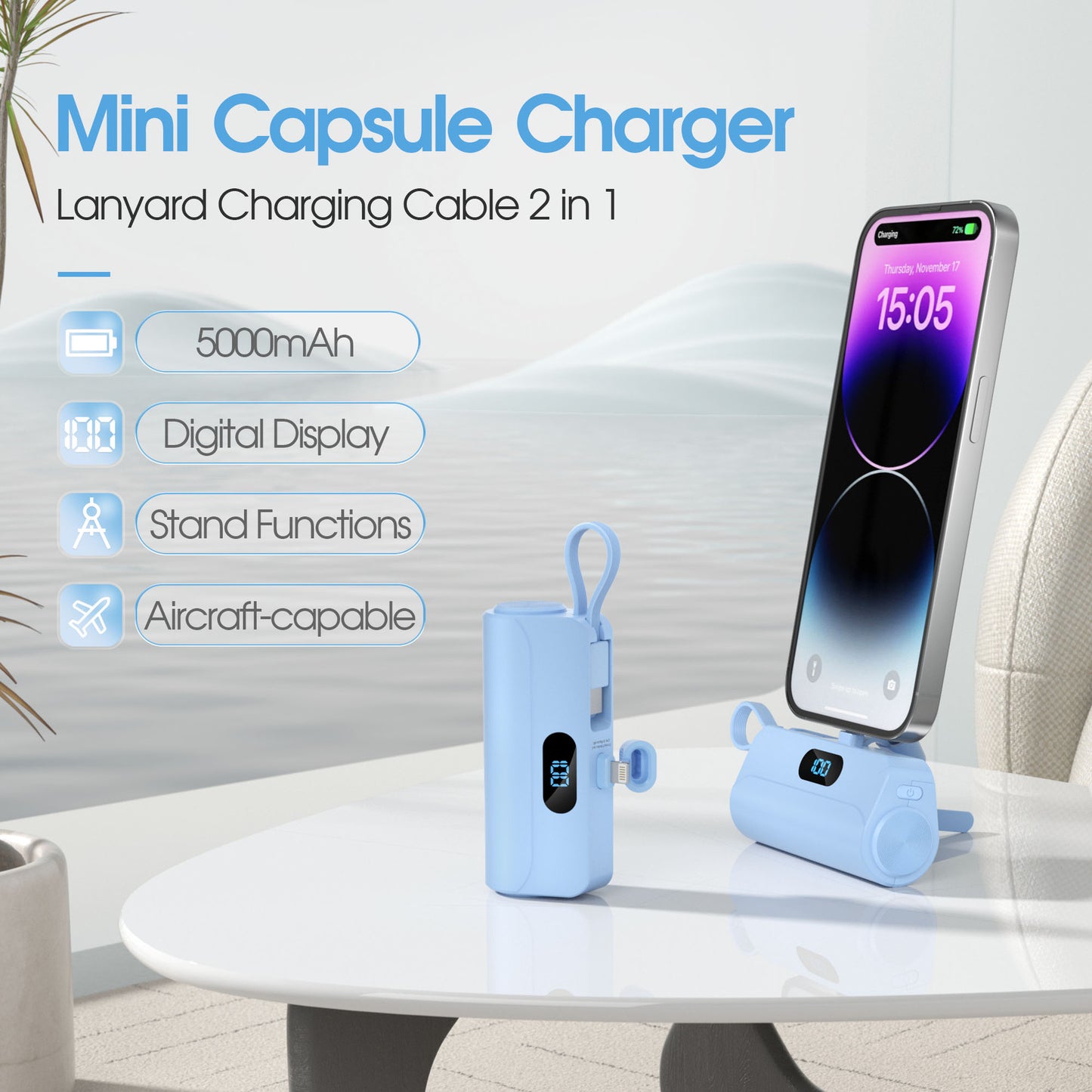 Tragbare Powerbank mit Integriertem Lautsprecher Brehn