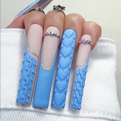Künstlerisches Texturiertes Stiletto Nagelkunst Set Brehn