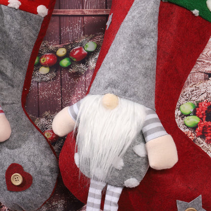 Verspielter Weihnachtsstrumpf mit Gnom-Motiv Brehn