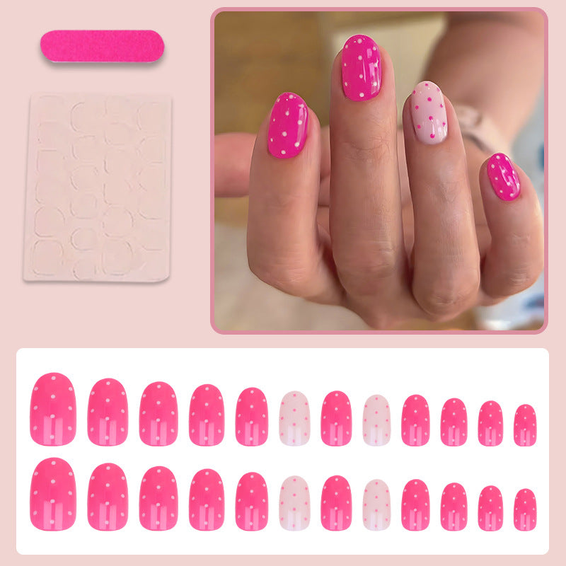Kunstnagelset mit kreativen Punkten und eleganten Designs Brehn