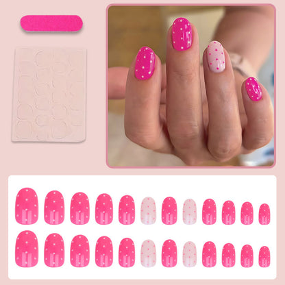 Kunstnagelset mit kreativen Punkten und eleganten Designs Brehn