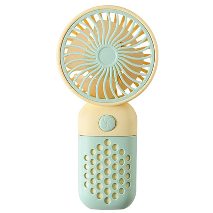Damen Tragbarer Mini Handventilator mit ergonomischem Griff und USB Ladefunktion Brehn