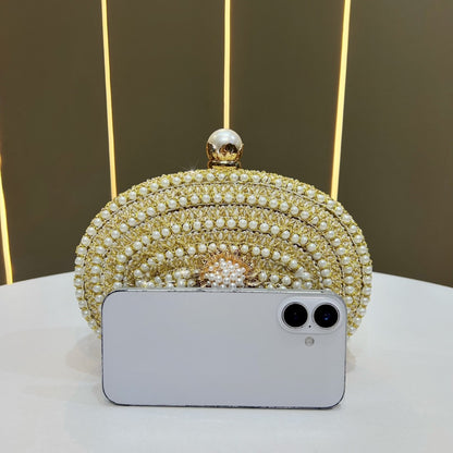 Elegante Perlen Abendtasche