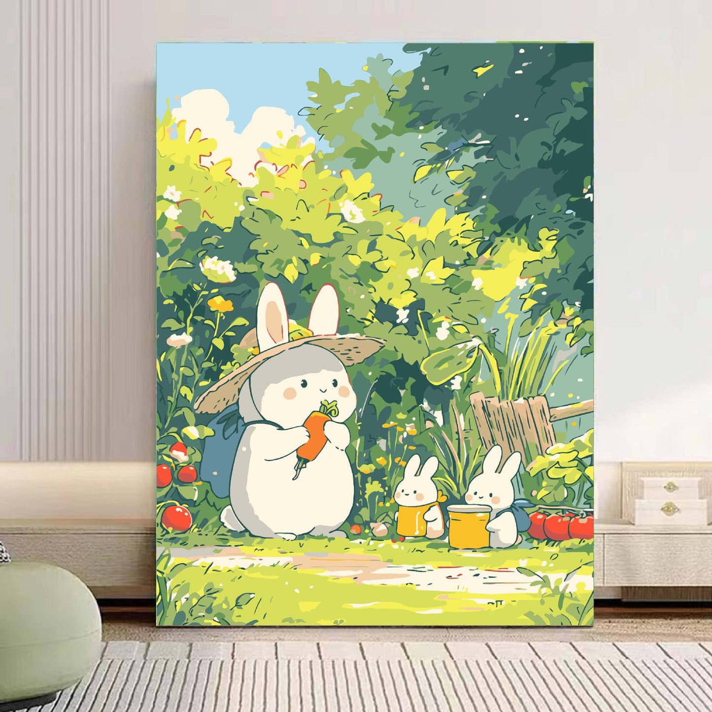 Verspielt Panda Illustration Leinwandkunst Brehn