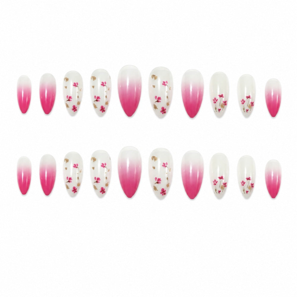 Kunstnagelset mit Eleganten Blumenmotiven Brehn