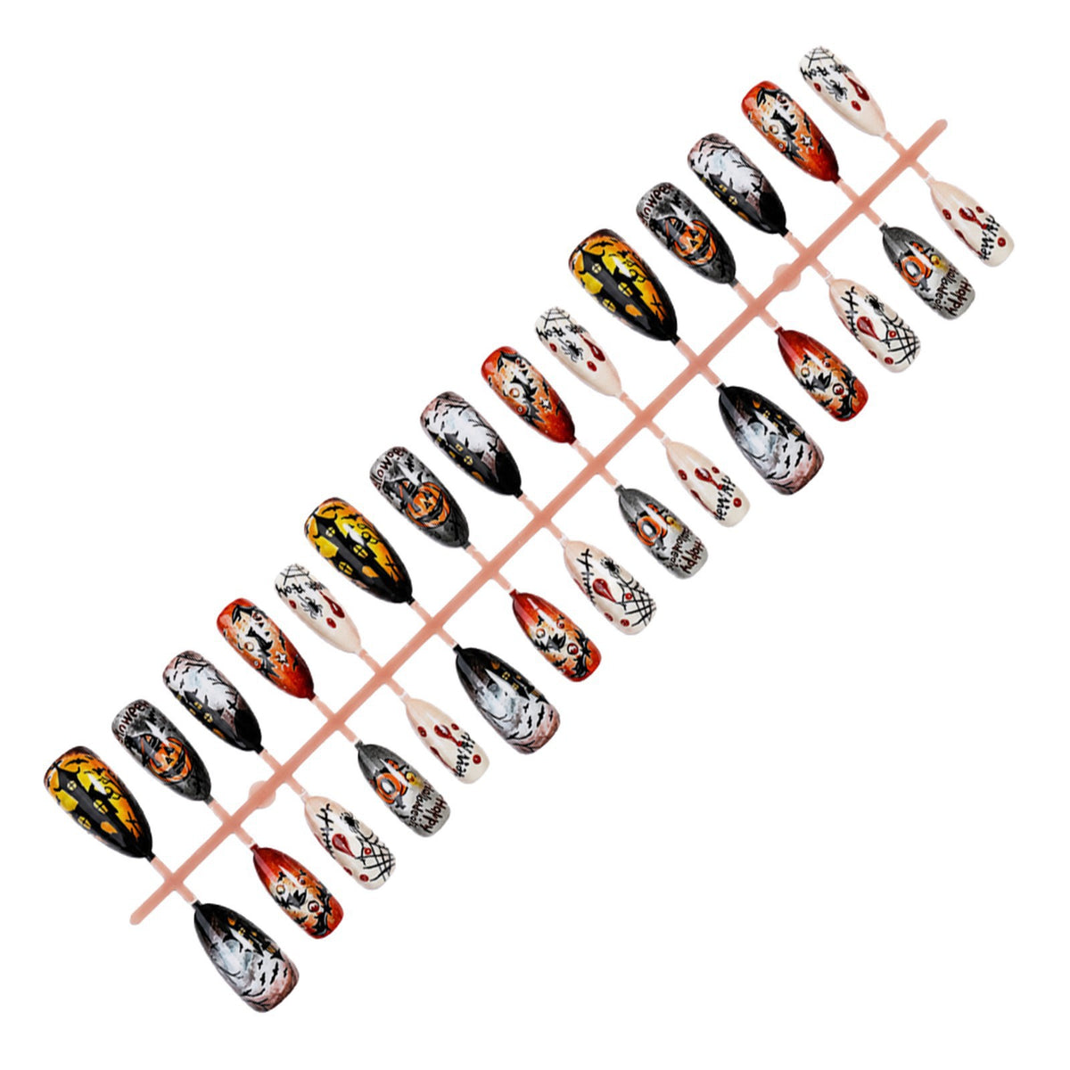 Kreatives Kunstnagelset mit Halloween-Motiven Brehn