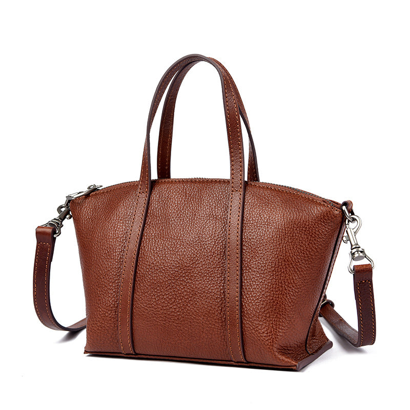 Texturierte Lederhandtasche Brehn
