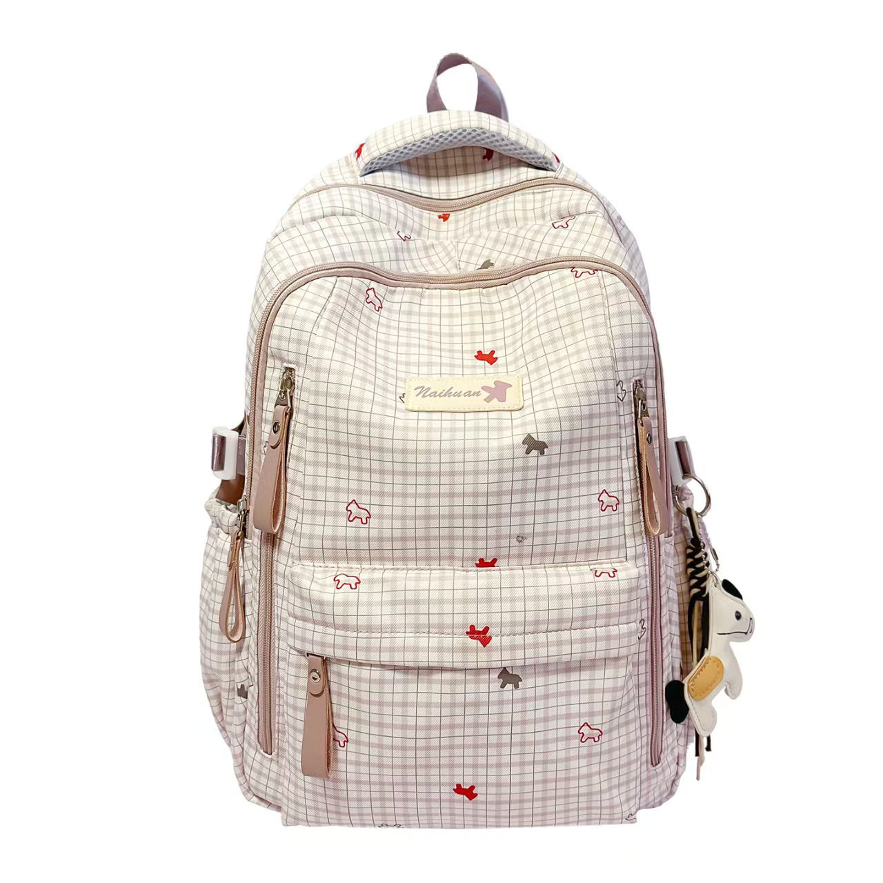 Stylischer Rucksack mit kariertem Muster Brehn