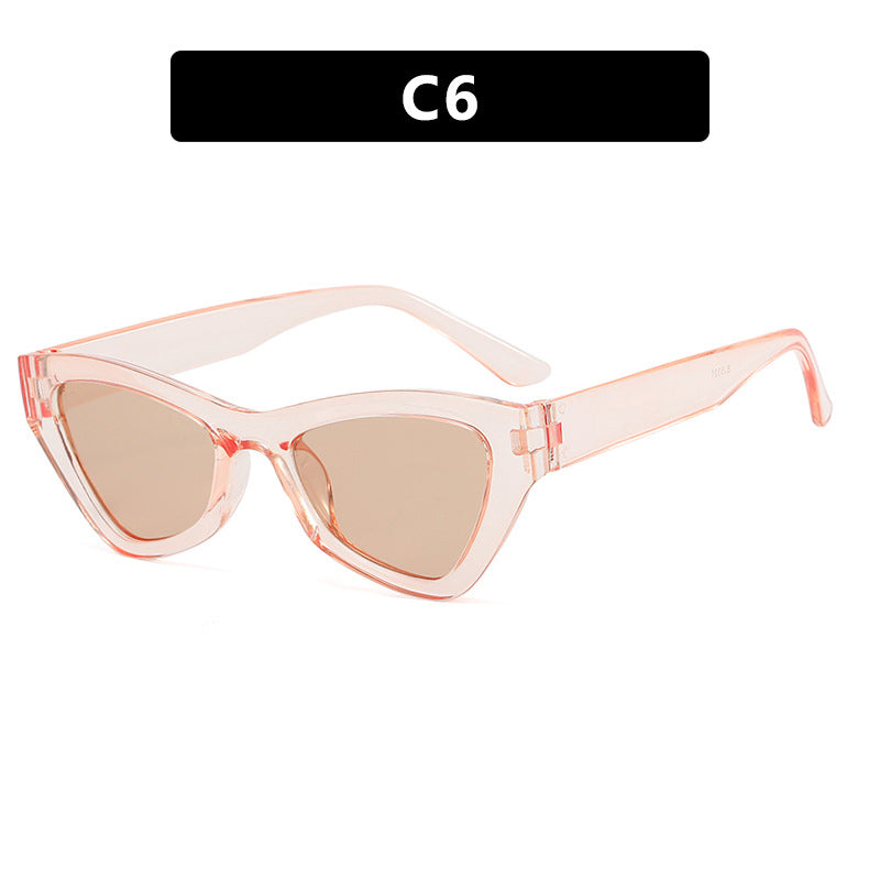 Damen modische Cat-Eye Sonnenbrille mit transparentem Rahmen Brehn