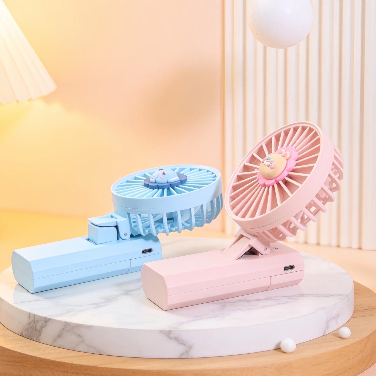 Frauen Tragbarer Mini Handventilator mit Süßem Löwendesign Brehn