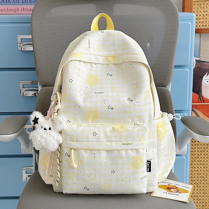 Stylische karierte Druck Rucksack Brehn