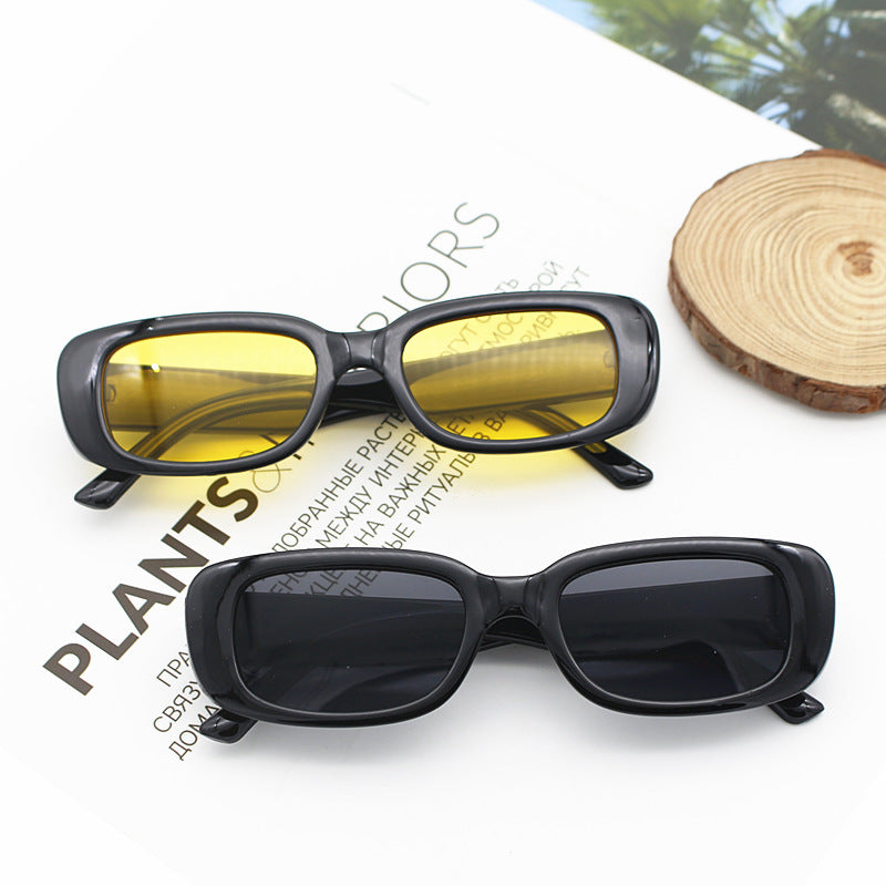 Damen modische Retro-Sonnenbrille mit rechteckigem Rahmen Brehn