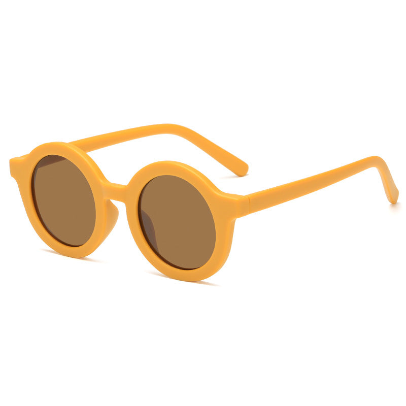 Damen stylische runde Sonnenbrille mit modernem Kunststoffrahmen Brehn