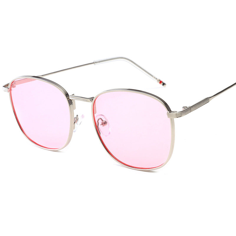 Damen stilvolle oversized Sonnenbrille mit glamourösem Metallrahmen Brehn