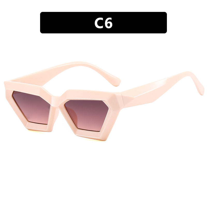 Damen auffällige Sonnenbrille im einzigartigen Hexagon-Design Brehn