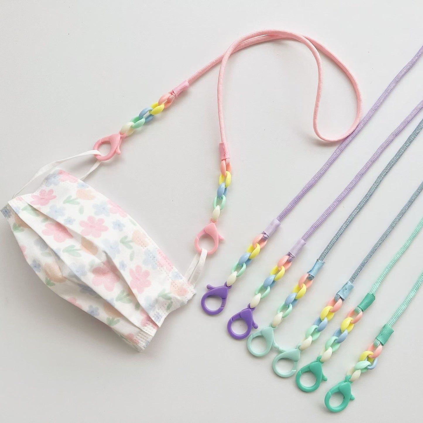 Brillenhalterkette mit Bunten Perlen und Stabilen Clips Brehn