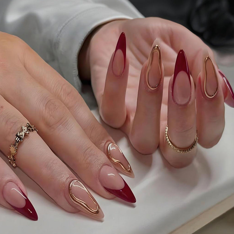 Kunstnagelset mit elegantem Spitzen Design Brehn
