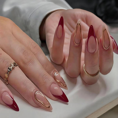 Kunstnagelset mit elegantem Spitzen Design Brehn