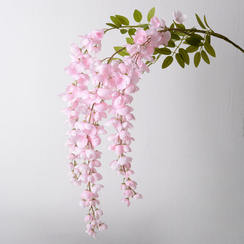 Elegante Faux-Wisteria-Blütenstiel-Dekoration
