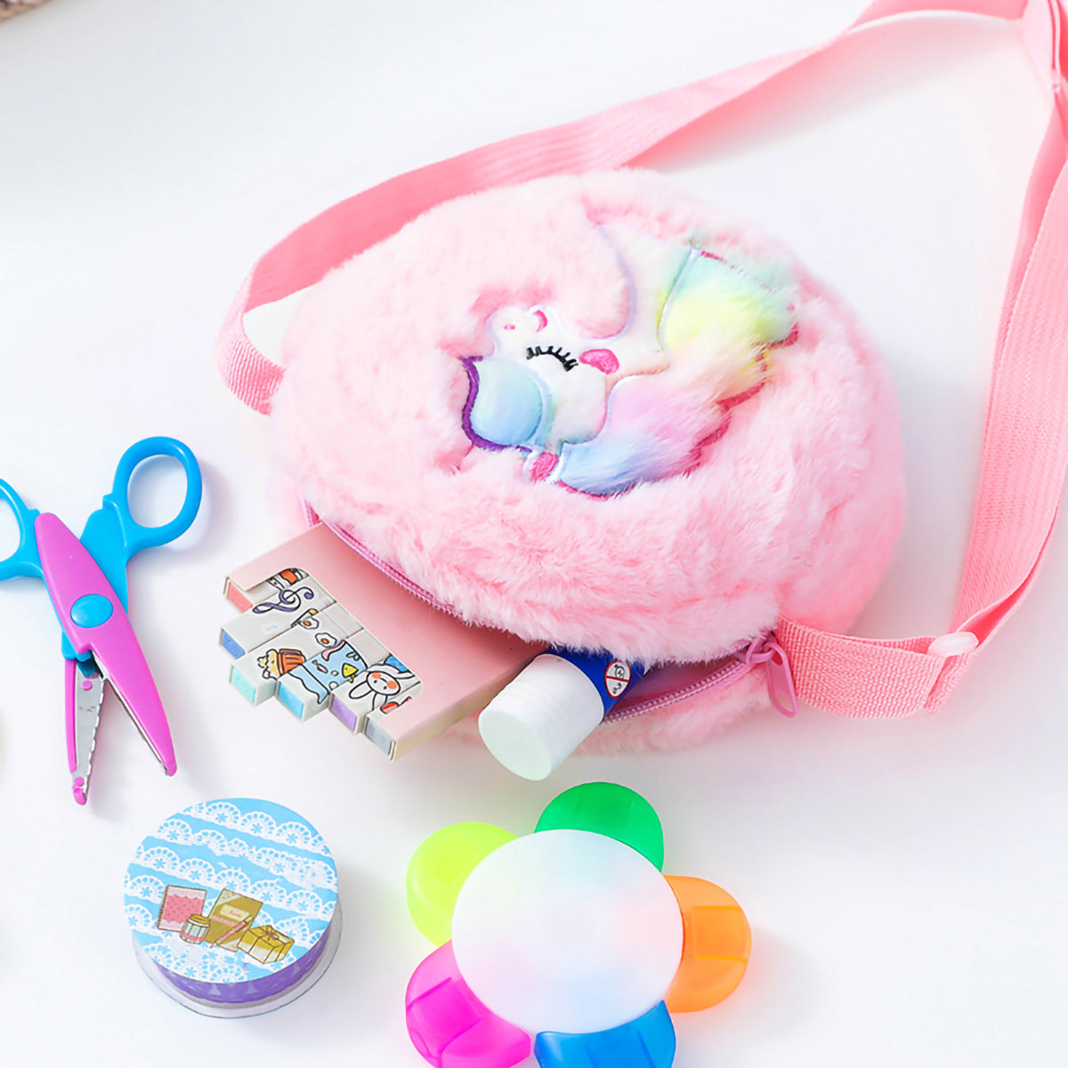 Plüsch Umhängetasche mit Einhorn-Motiv Brehn