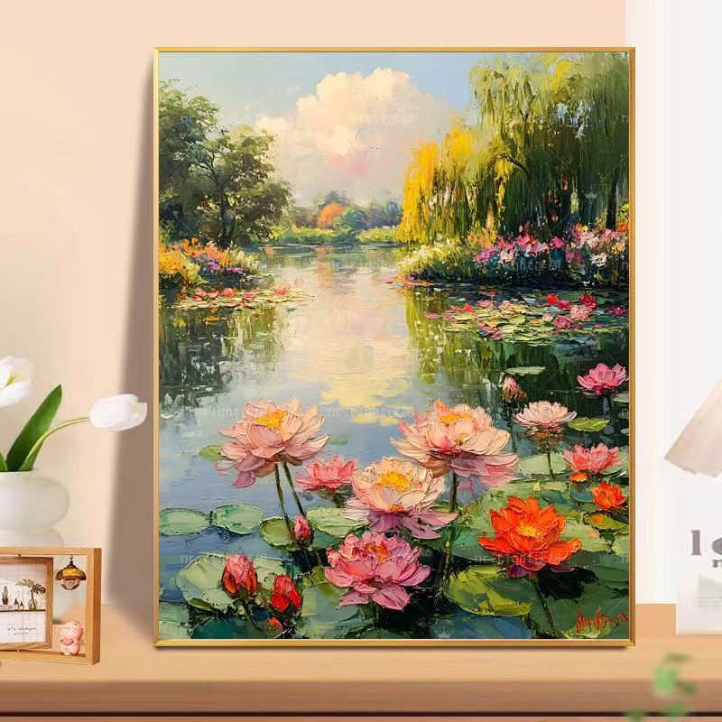 Florale Landschaft Ölgemälde Wandkunst Brehn