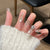 Elegante mit Strass verzierte Press-On-Nagelverlängerungen Brehn