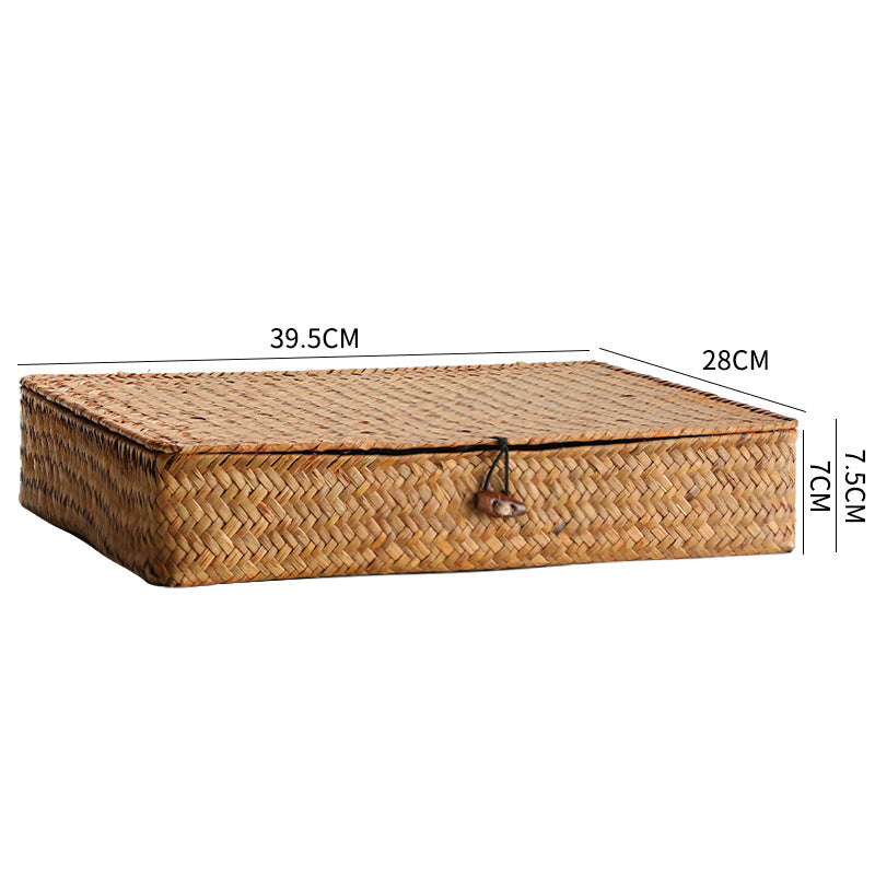 Unisex Handgewebte Aufbewahrungsbox mit Deckel Brehn