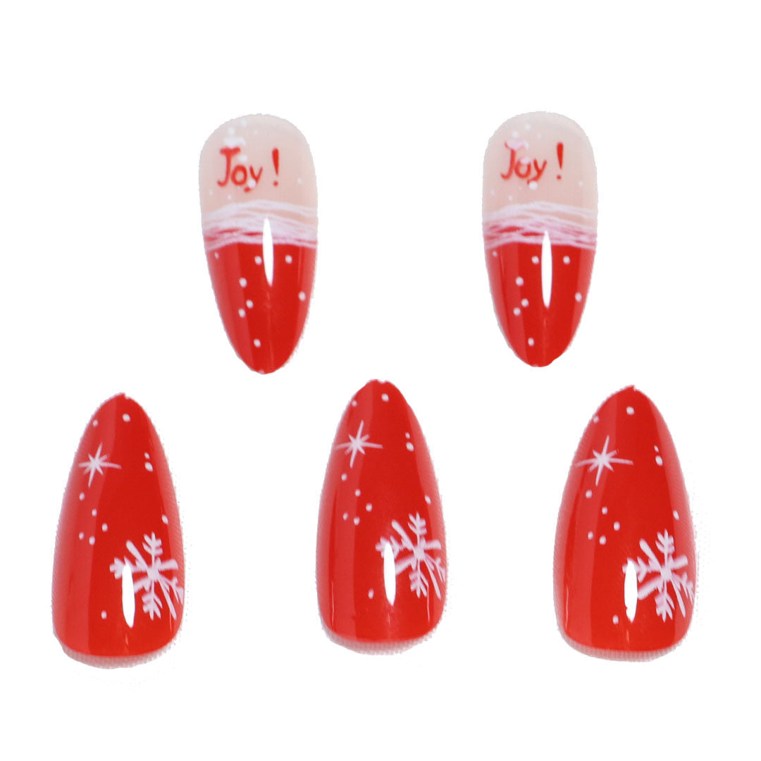 Künstlerisches Glitter Press-On Nagelset Brehn