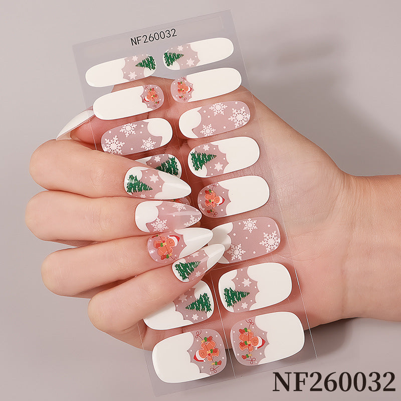 Festliche Weihnachts-Nagelkunst-Wickel
