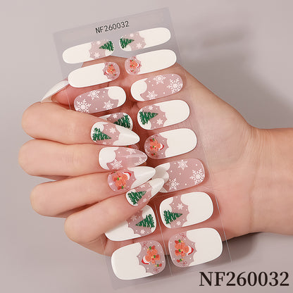 Festliche Weihnachts-Nagelkunst-Wickel