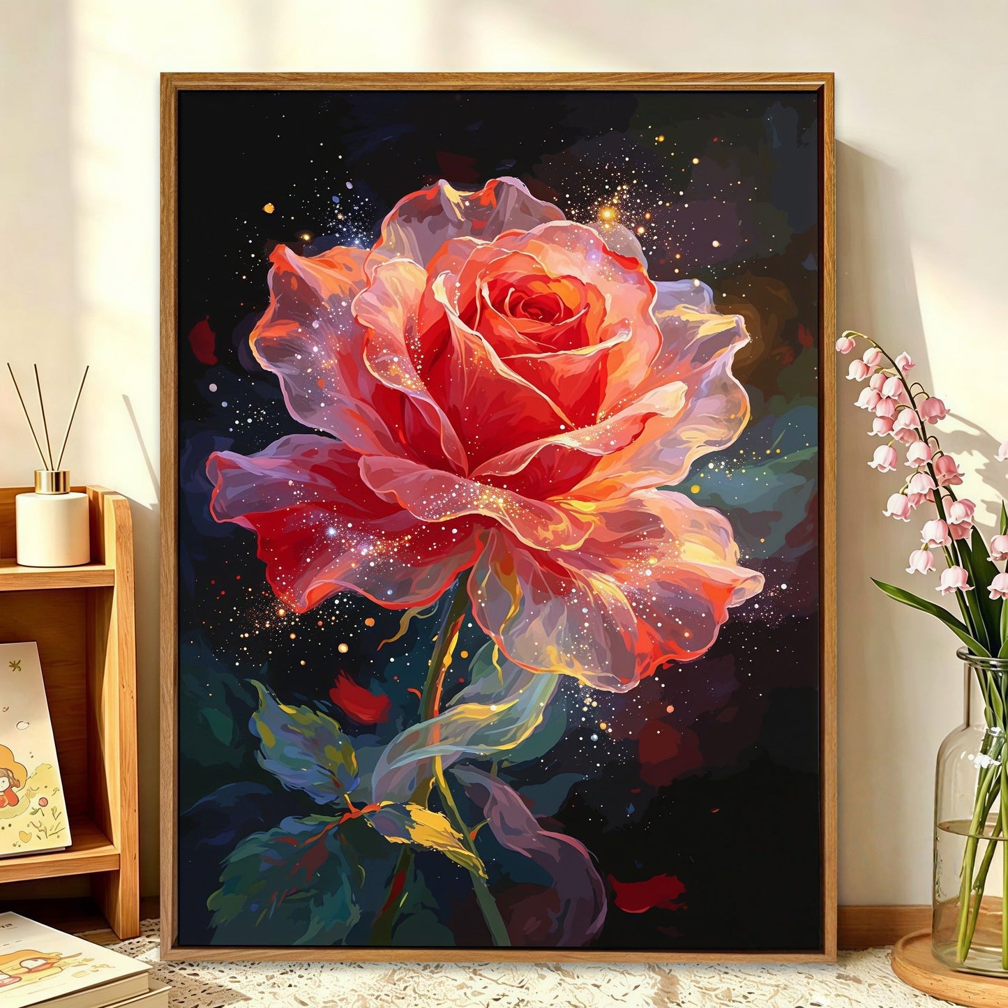 Florale Galaxie Leinwandkunst Brehn