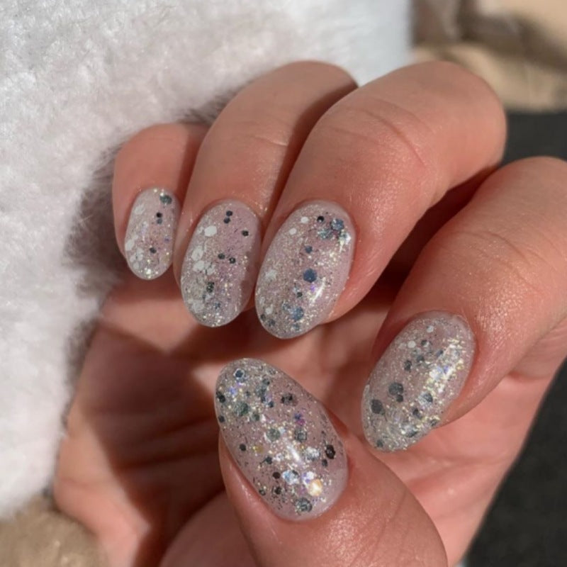 Glitzernde Press-On Nagelset Brehn