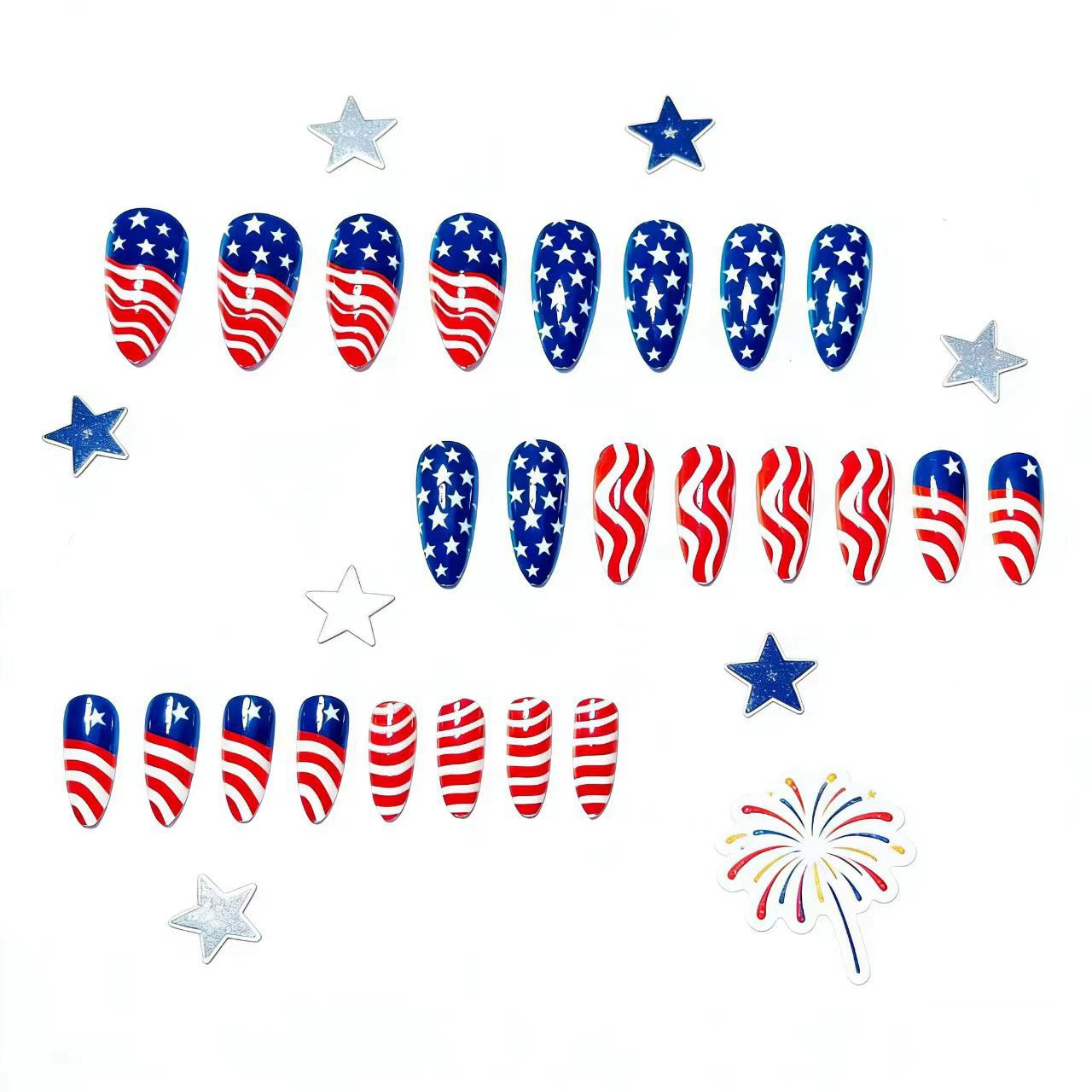 Kunstnägel Im Patriotischen Stars And Stripes Design Brehn