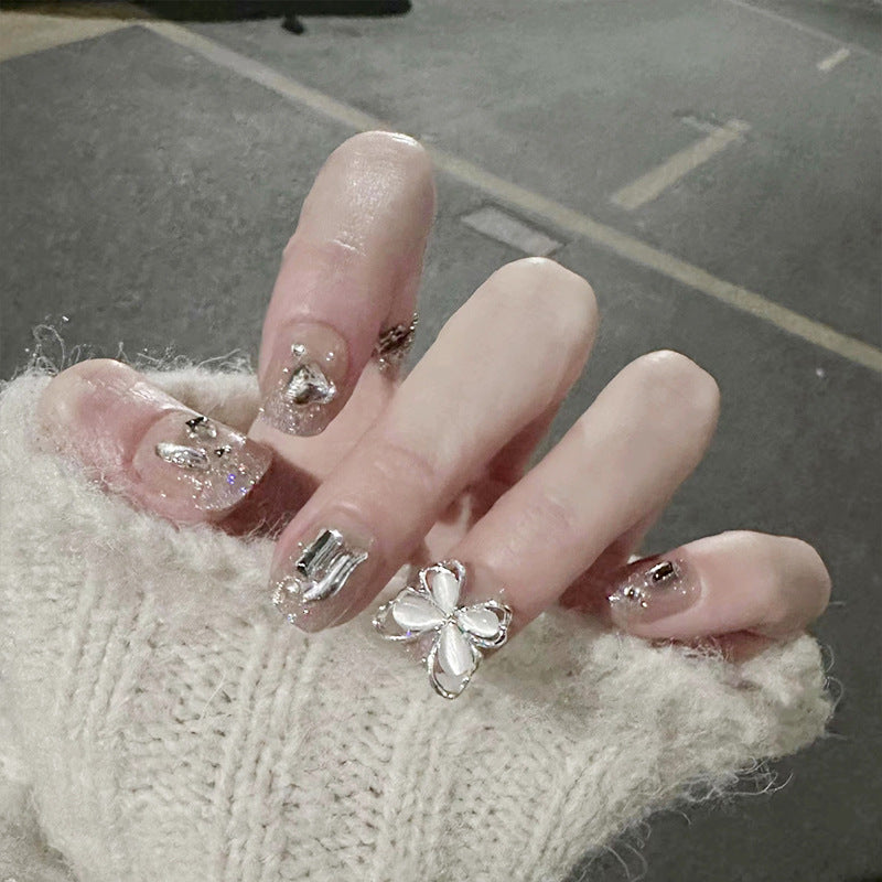 Kunstnagelset mit funkelnden Strass- und Glitzerelementen Brehn
