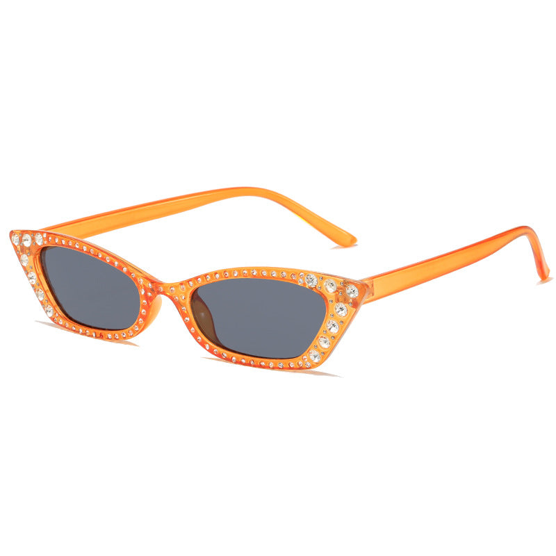 Damen extravagante Cat-Eye Sonnenbrille mit Kristallverzierung Brehn