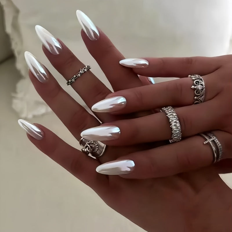 Premium Glänzende Stiletto Press-On Nägel Brehn