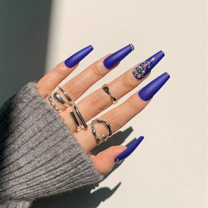 Nagelverlängerungen mit eleganten Strassverzierungen Brehn