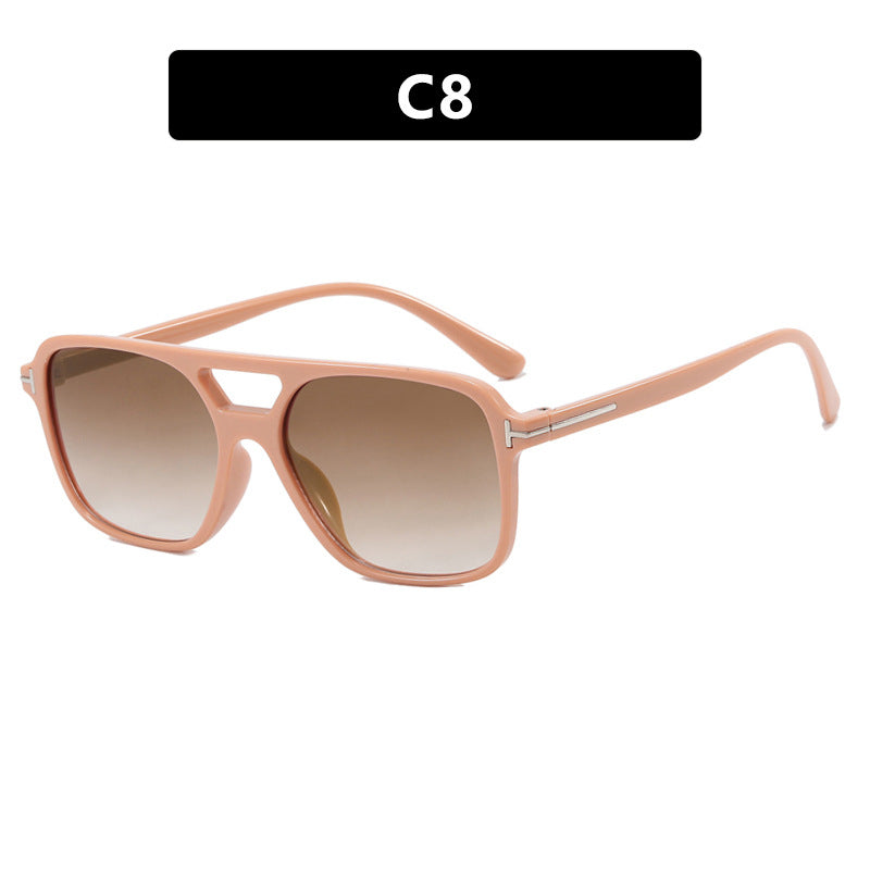 Damen elegante geometrische Sonnenbrille mit stilvollem Rahmen Brehn