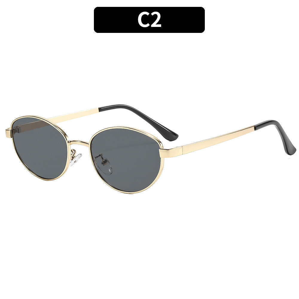 Moderne ovale Sonnenbrille