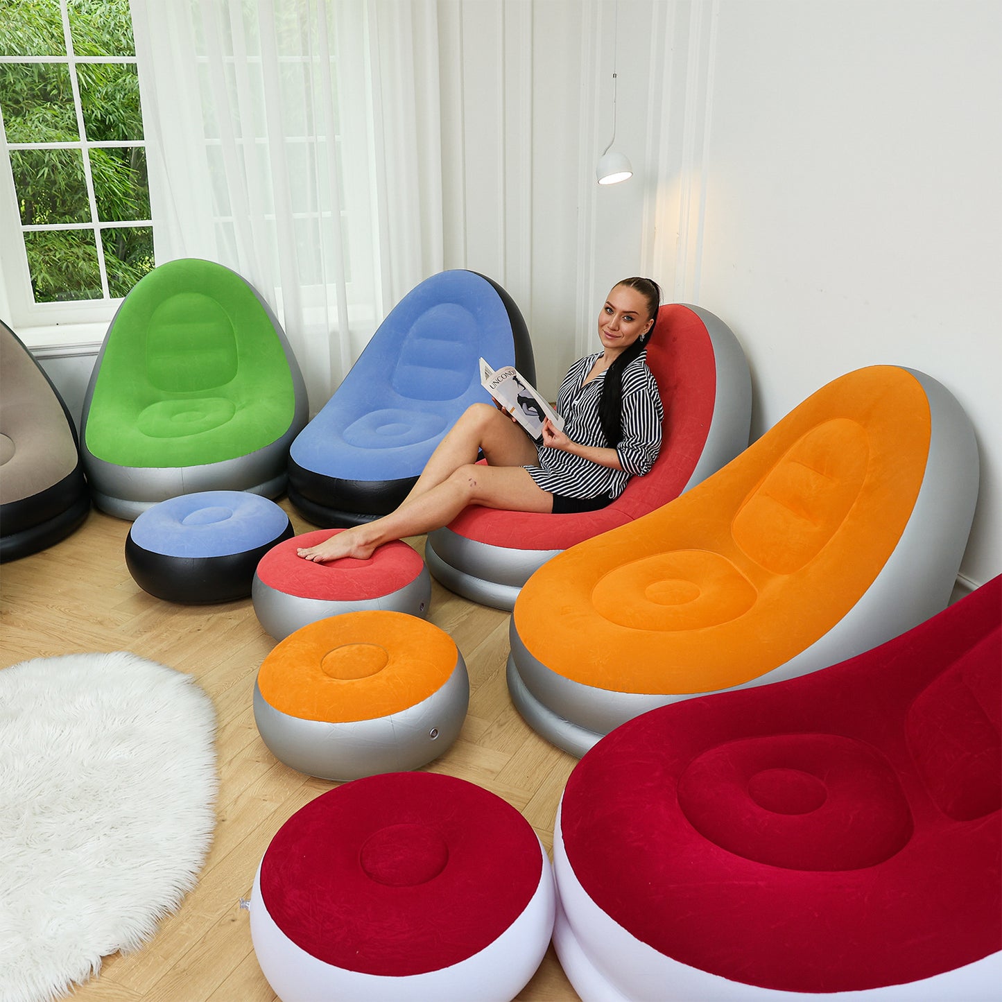 Damen Aufblasbares Komfort-Sofa mit ergonomischer Rückenlehne Brehn