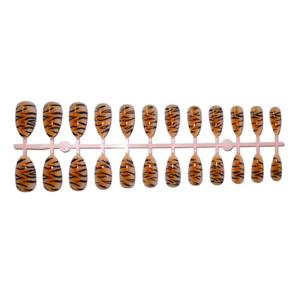 Kreatives Tigerdruck Nagelkunst-Set