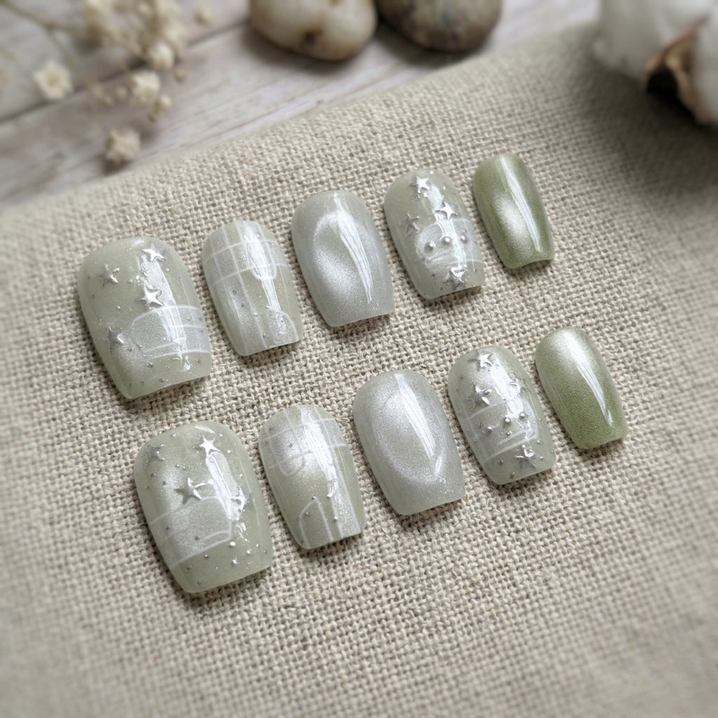 Künstlerisches Press-On Nagelset  1791645965