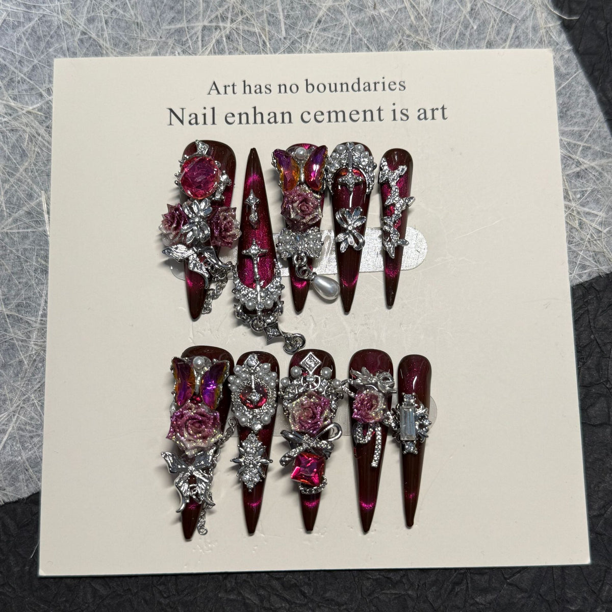 Dekoratives Strass-Nagelkunst-Set
