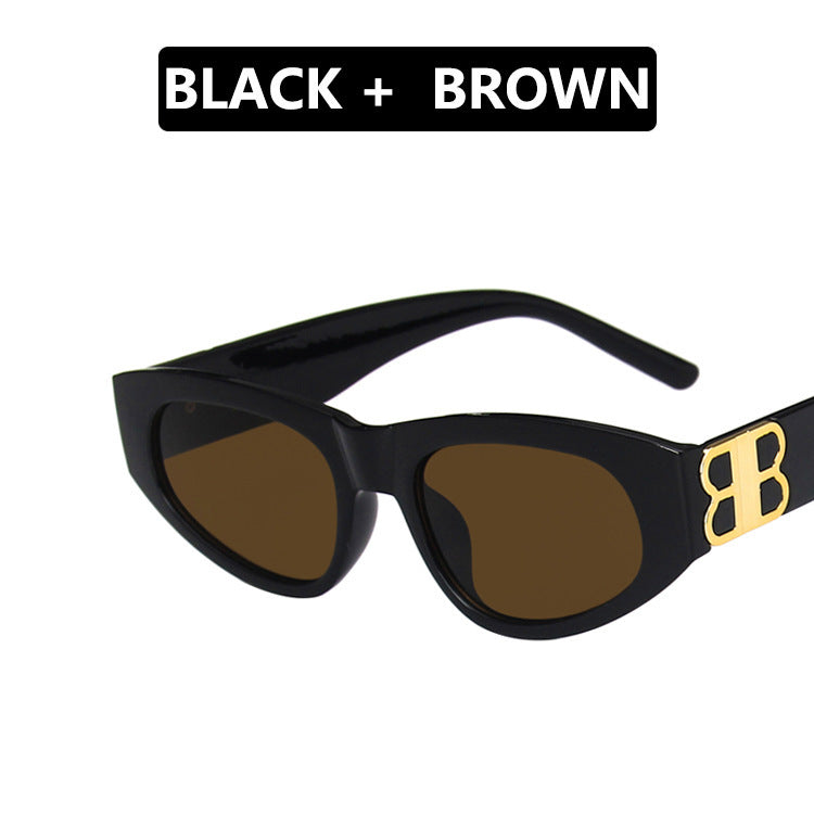 Damen modische Cat-Eye Sonnenbrille mit luxuriösen Akzenten Brehn