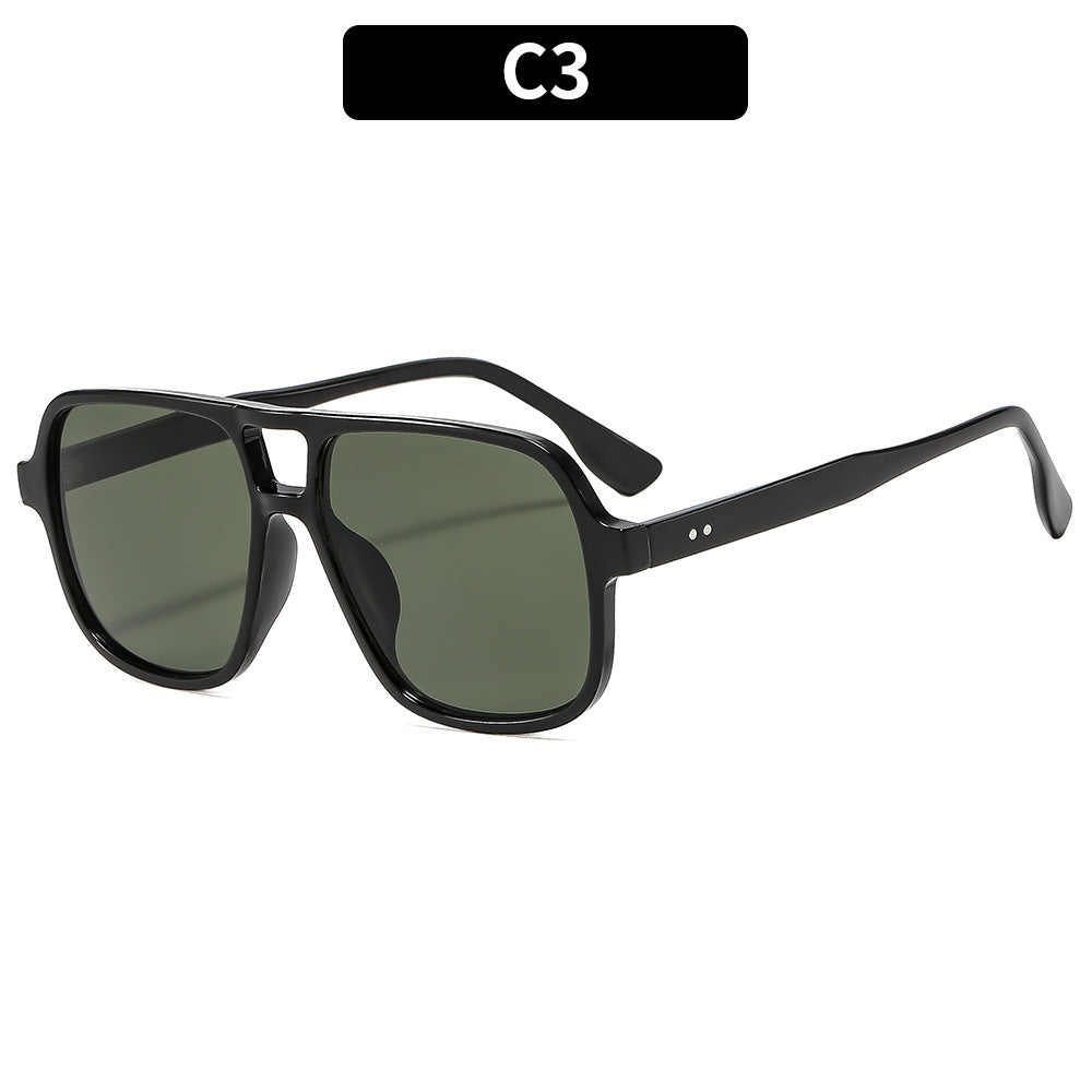 Quadratischer Rahmen Übergroße Sonnenbrille