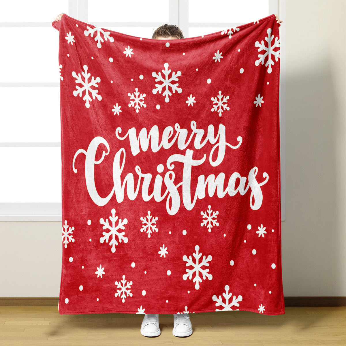 Weihnachtlich gestaltete Decke