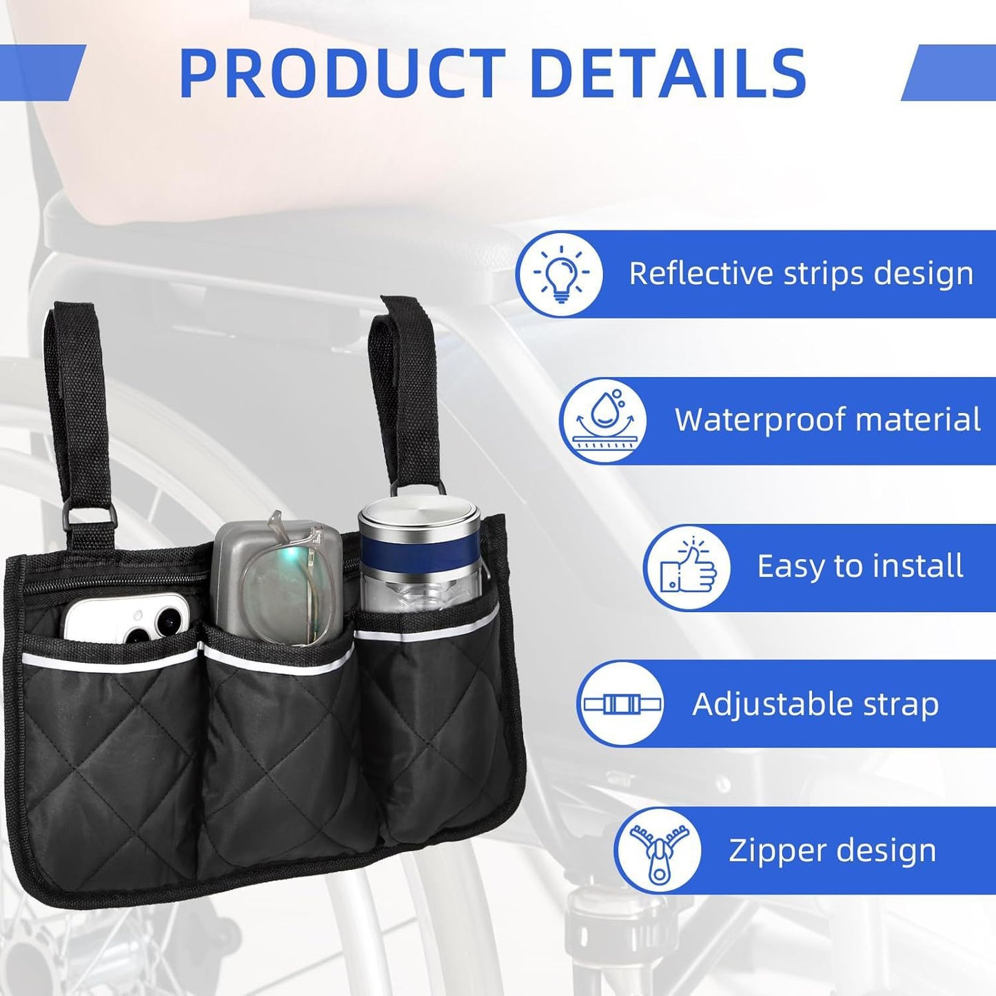 Multifunktionale Organizer-Tasche mit Reißverschluss Brehn