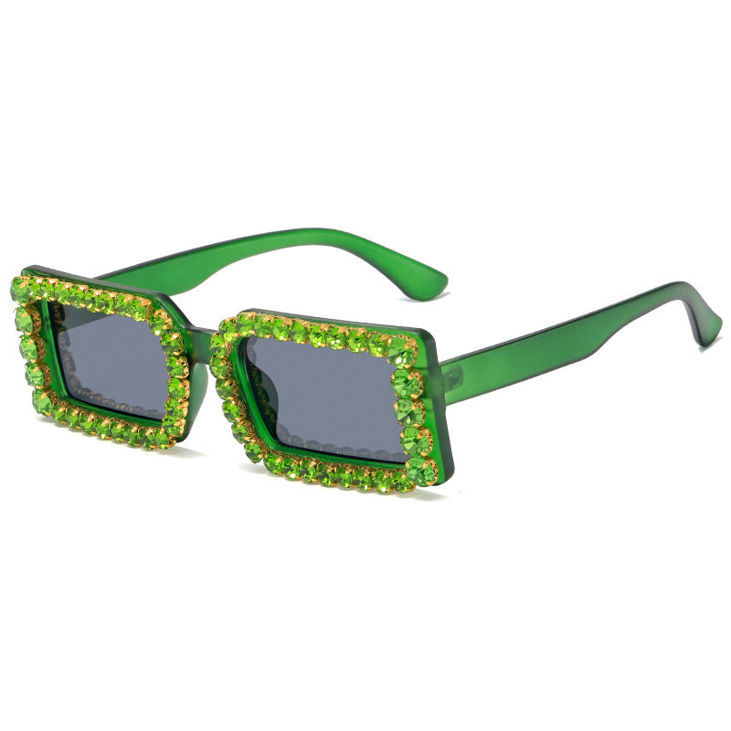 Damen modische Sonnenbrille mit glitzernder Rahmenverzierung Brehn