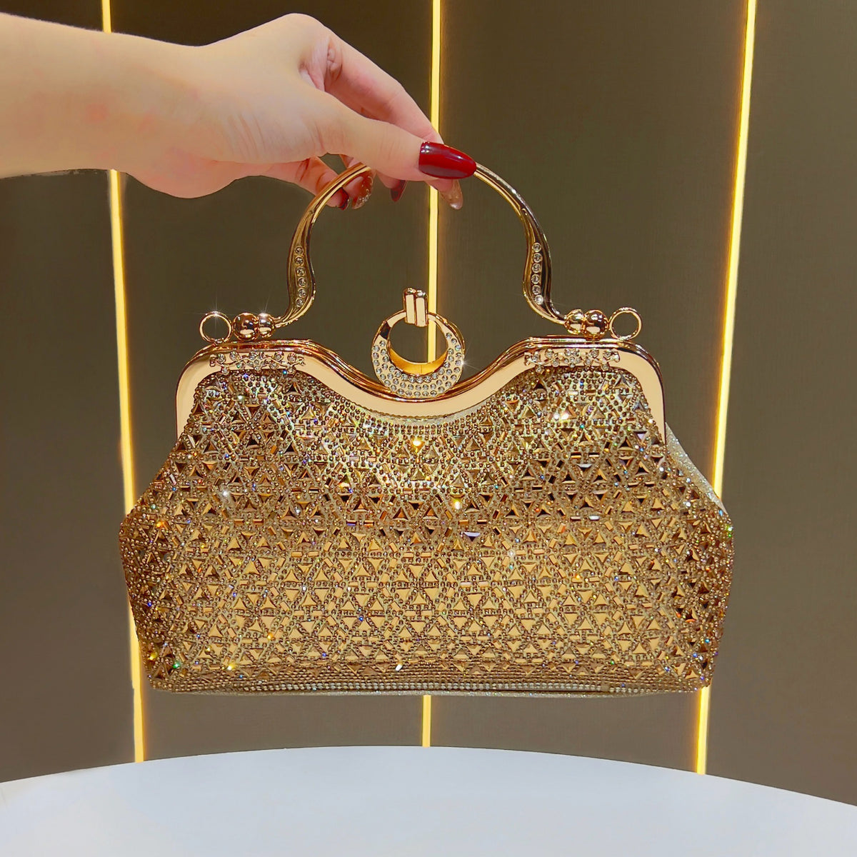 Glamouröse Perlenbestickte Abendhandtasche